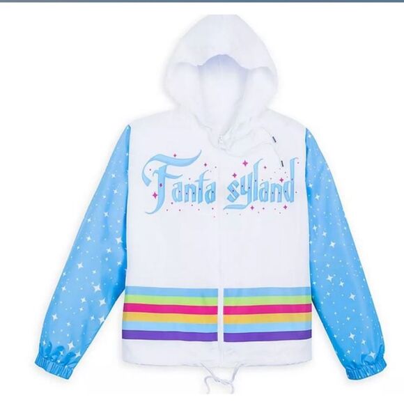 Disney Fantasyland Hooded Windbreaker Jacket - Picture 1 of 8